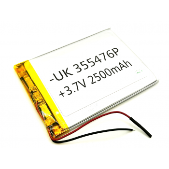 UK355476P Китай 3,7V 2500mAh Li-Ion аккумулятор                                                     