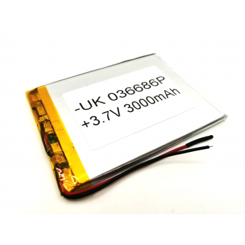 UK036686P Китай 3,7V 3000mAh Li-Ion аккумулятор                                                     