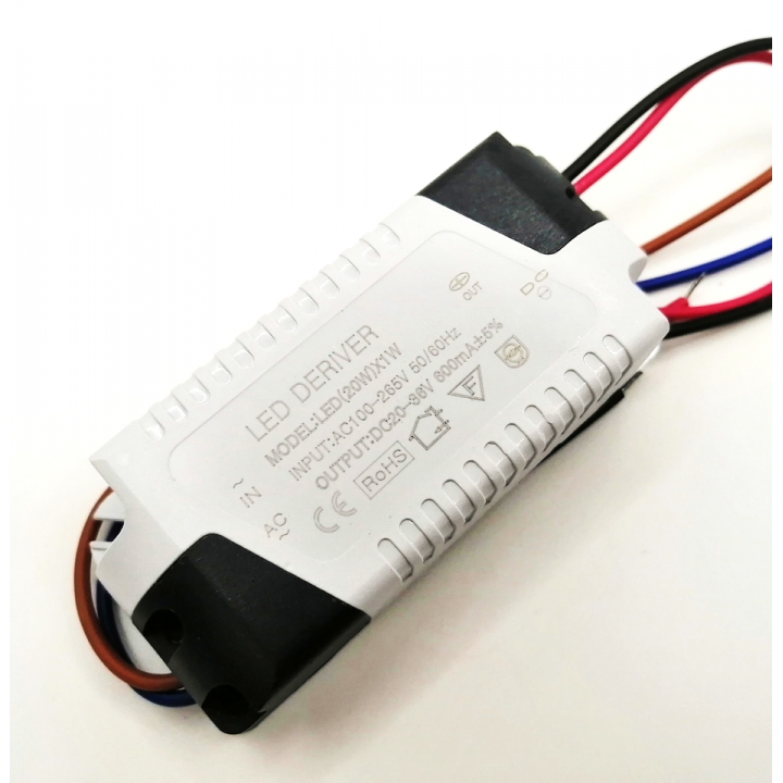 LED Driver  600mA 20-36 VDC LED(20W)X1W 