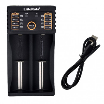 Lii-202 автомат. заряд. устр-во USB для 1/2 Li-ion/Ni-MH/Ni-Cd акк-ров Liitokala