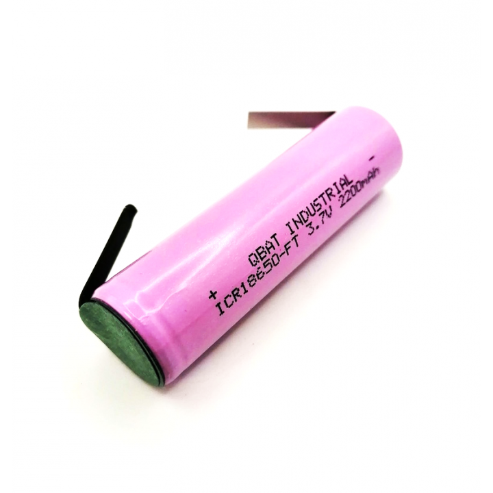 18650-FT 2200mAh 3,7V ICR18650C-FT QBAT Industrial Li-Ion (с лепестками) 