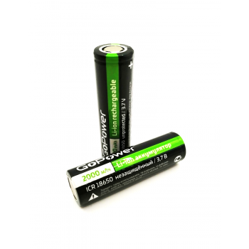 18650 2000mAh 3,7V ICR18650 GoPower Li-Ion