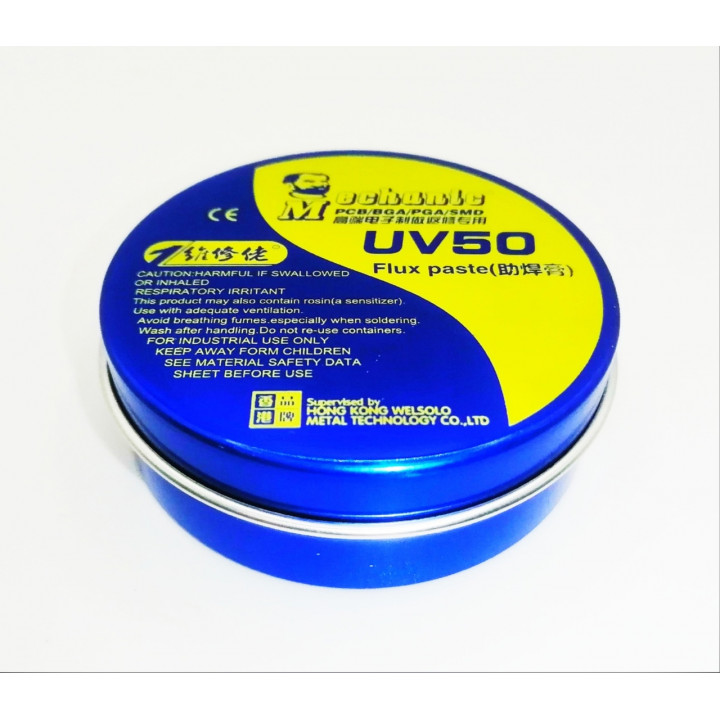 Флюс-паста UV50 Mechanic безотмывочная  для пайки SMD/BGA в банка 
