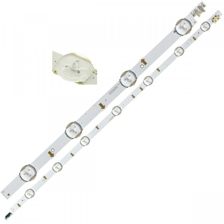 Планка LED V5DF-430DCB-R1 (890мм 11 линз 3V/Led) (из 2-х частей)