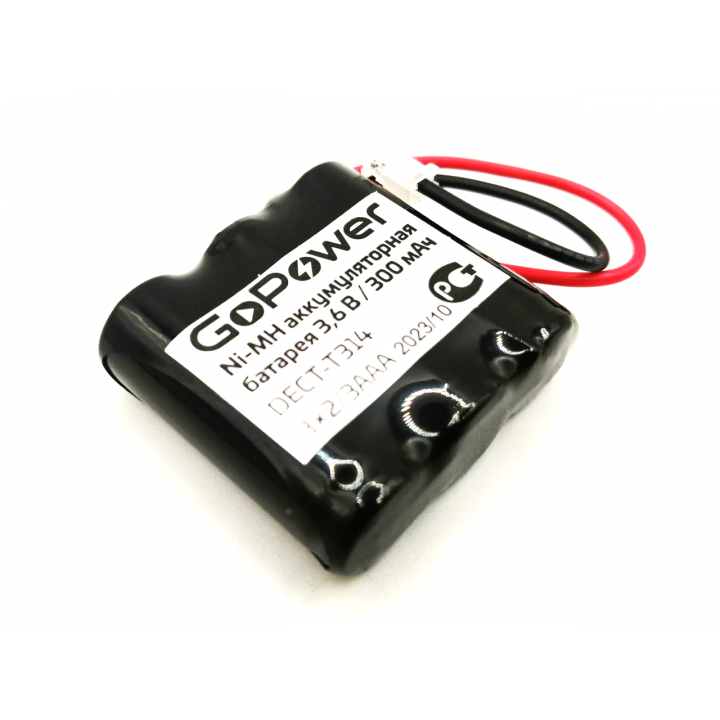 DECT-T314-3X2/3AAA GoPower Ni-MH 3,6V 300mAh аккумулятор для р/тел