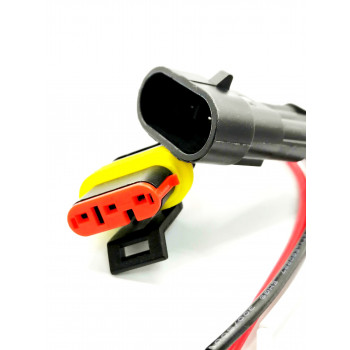 DJ7031-1.5 разъем (гнездо + вилка) с проводом 13см герметичный