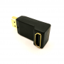 Переходник угловой HDMI штекер - HDMI гнездо GOLD PREMIER (вариант 1) 
