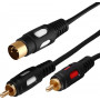 Шнур DIN 5pin-2RCA 1,5м GOLD PREMIER