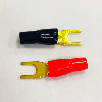 Клемма U-обр под кабель пара (черная и красная)  (провод 1.5-2.5мм.кв) GOLD PREMIER 