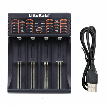 Lii-402 автомат. заряд. устр-во USB для 1-4 Li-ion/Ni-MH/Ni-Cd акк-ров Liitokala