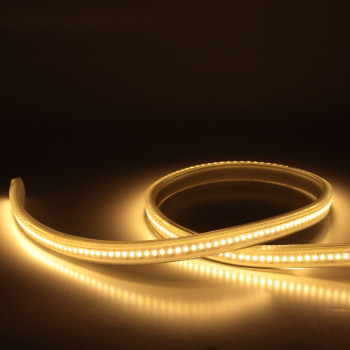 2835 188Led/m 1200Lm/m 220V Lux белая теплая (герметичная)  5м+ шнур сетевой 