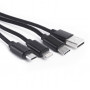 Шнур USB A - USB type C+micro B+Lightning 1,2м черный PREMIER (3 in 1)