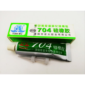 Клей герметик Tian Mu 704 термостойкий силиконовый 45г белый