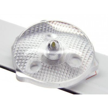 Планка LED 1 элемент с линзой 40*20мм 3V 3030-Single LED-3V (пуговичная линза)