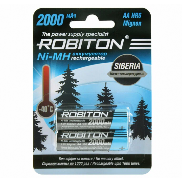 AA 2000mAh ROBITON Siberia Ni-MH аккумулятор