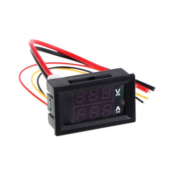 Амперметр-вольтметр цифровой 0-100V 10A New (красный и зеленый индикаторы)
