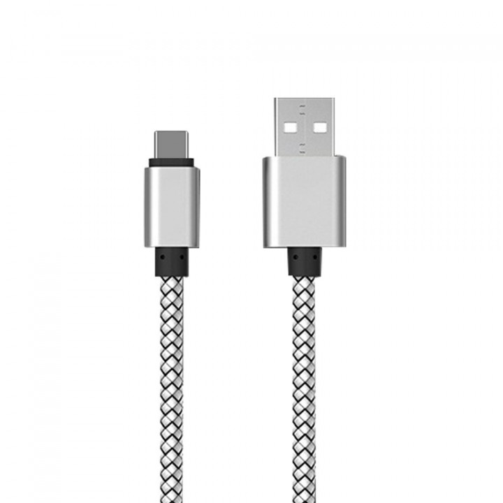 Шнур USB A 3.0 plyg- type C 5pin 5A FAST 1.2м SS269-TPC SZX в тканевой оплетке (для быстрой зарядки)
