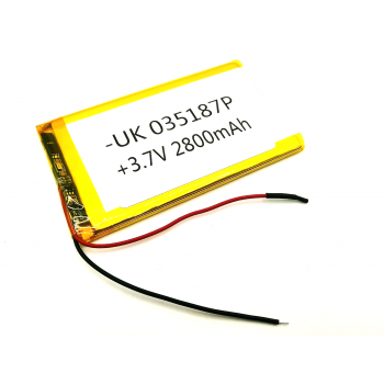 UK035187P Китай 3,7V 2800mAh Li-Pol аккумулятор
