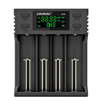 Lii-S4 автомат. заряд устр-во USB для 1/4 Li-Ion/Ni-Cd/Ni-MH акк-ров Liitokala