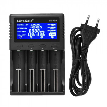 Lii-PD4 автомат. заряд устр-во для 1/4 Li-Ion/Ni-Cd/Ni-MH/LiFeP04 акк-ров Liitokala