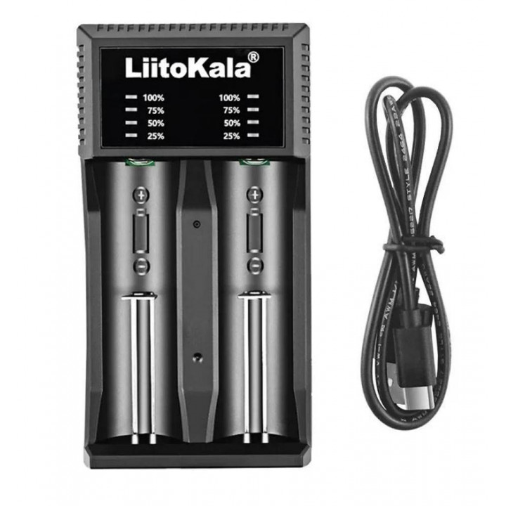 Lii-C2 заряд устр-во USB для 1/2 Li-ion/Ni-Cd/Ni-MH акк-ров Liitokala