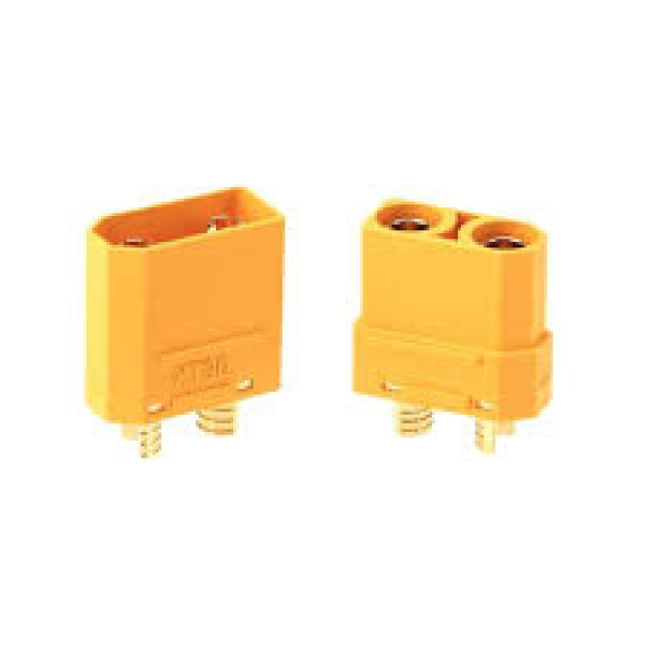 Разъем XT90-plug 2 pin (комплект M+F) (2 элемента)