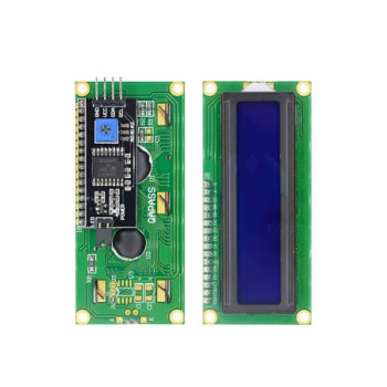 Дисплей символьный LCD1602 с контроллером PCF8574 (синяя подсветка)