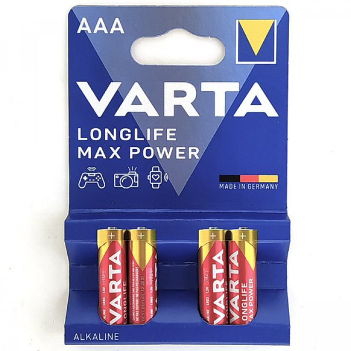 LR03 VARTA LONGLIFE MAX POWER AAA элемент алкал (BL4)