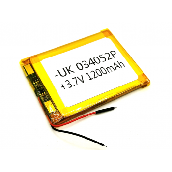 UK034052P Китай 3,7V 1200mAh Li-Ion аккумулятор