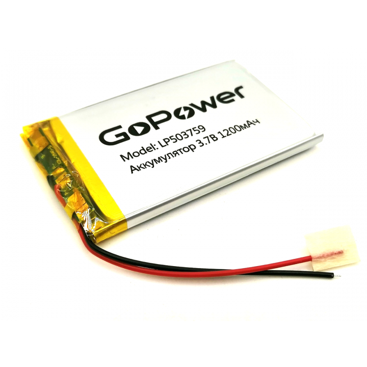 LP503759 GoPower 3,7V 1200mAh Li-Pol аккумулятор