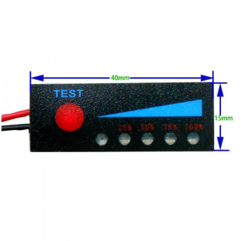 Индикатор уровня заряда Li-ion/Li-Pol аккумуляторов 2S (с кнопкой TEST)