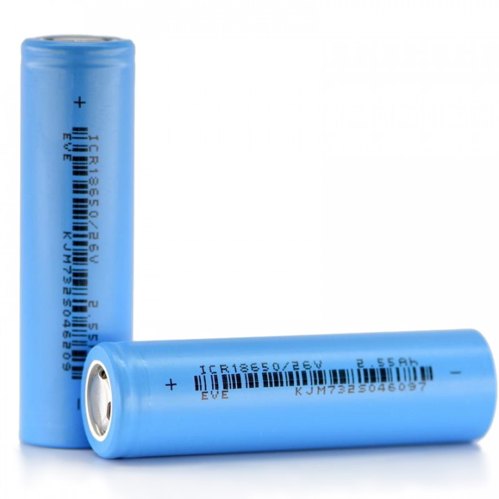 18650 2550mAh 3,7V ICR18650/26V EVE Li-Ion