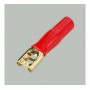 Клемма ножевая-гнездо 4,8мм красная (изолированная) GOLD PREMIER для автоколонок