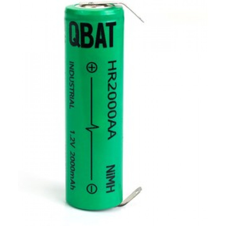 AA 2000mAh HR2000AA QBAT INDUSTRIAL Ni-MH аккумулятор с лепестками