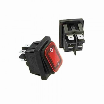 SB091-12V IP65 влагозащищенный 16A on-off*2 красный широкий 1 клавиша 25*34мм 