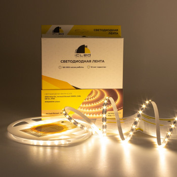 2835 64Led/m 900Lm/m 24V Premium белая теплая