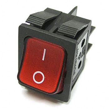 IRS-201-89C ON-OFF*2 красный 1 клавиша 25*32мм с подсветкой 220VAC 