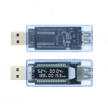 Тестер USB вольтметр + амперметр + измеритель емкости 3-9V 3A 