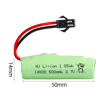 14500-1 500mAh 3.7V Li-ion провод с разъемом SM2.54 2pin