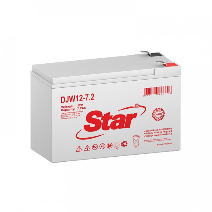 DJW12-7.2 12V 7.2Ah STAR аккумулятор свинцовый