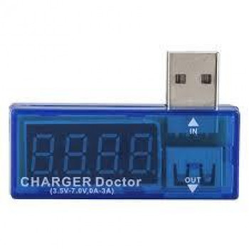Тестер USB вольтметр + амперметр 4.5-10V 0-3A 