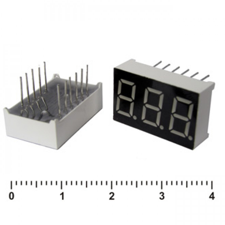 KEM-3633AS 0.36" красный 3 разряда ОК 