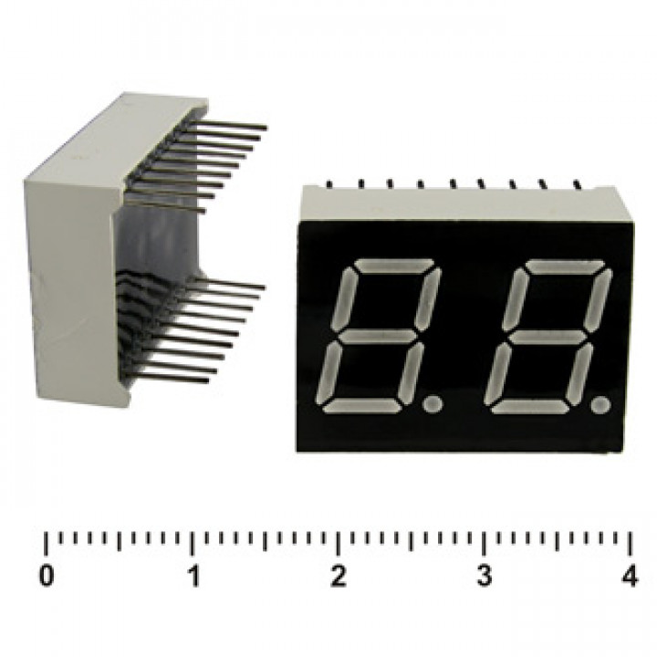 KEM-5202BS 0.5" красный 2 разряда OA