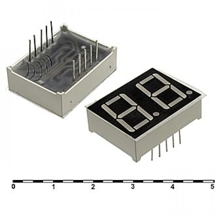 KEM-5261AG 0.5" зеленый 2 разряда OК