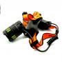 Фонарь налобный BL-T203-TG на с/диоде 1LED+COB (1+3 режима, ZOOM)