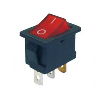 KCD1-106/3P on-off 14*20мм красный с подсветкой 220V