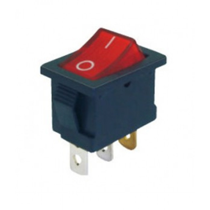 KCD1-106/3P on-off 14*20мм красный с подсветкой 220V