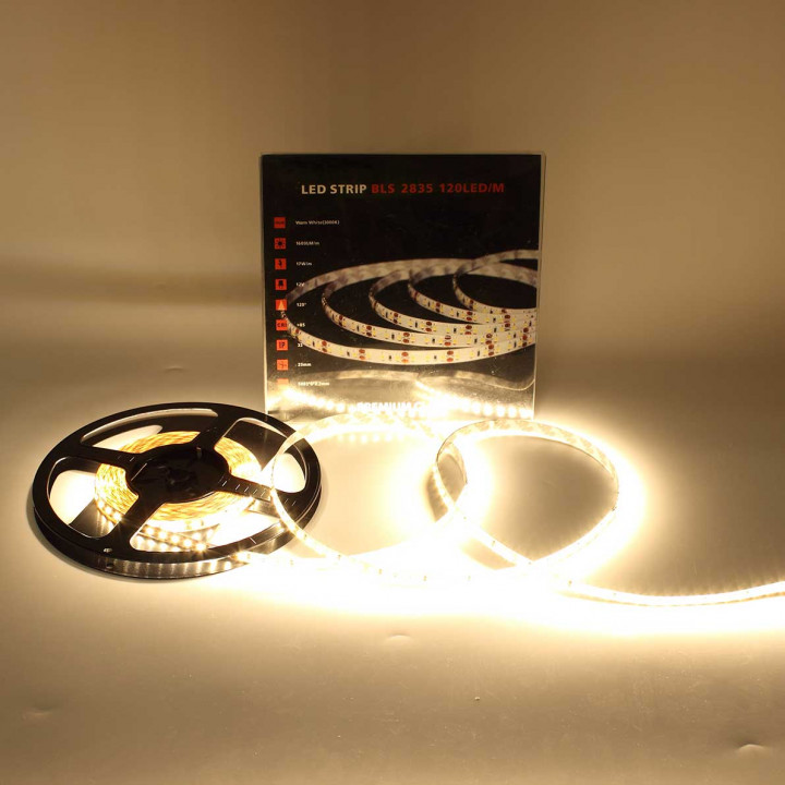 2835 120Led/m 1570Lm/m 12V Premium белая теплая