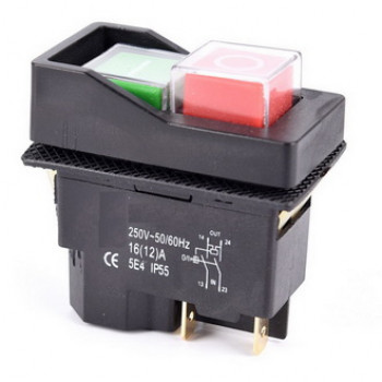 ALBFS-22  OFF-ON*2 16A 240V 4pin IP55 кнопочный переключатель (пускатель) черный 