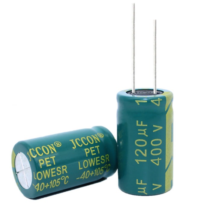120MK 400V 105C 18*30мм JCCON (гибкие выводы)